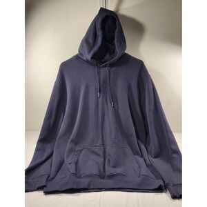 F&F Men's Navy Blue Hoodie Pullover‎ Pocket Sweatshirt Size 2XL